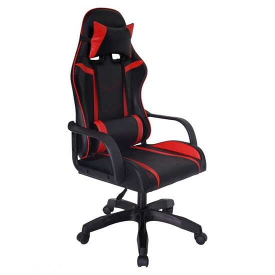 Gaming chair, office swivel VORTEX black, red eco-leather